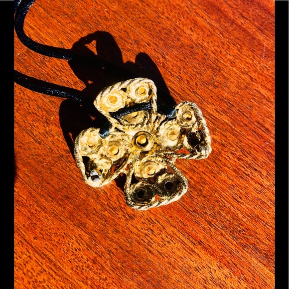 Neiman Marcus Renaissance gemstone cross❣️HOST PICK Multicolor rhinestones Gold - Picture 9 of 16